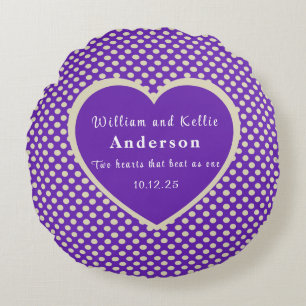 Purple Heart, Polka-Dot Accent Pillow