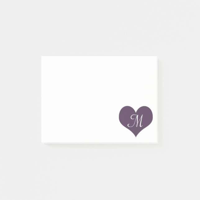 Purple heart post-it notes (Front)