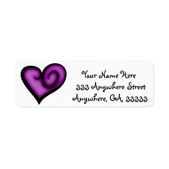 Purple heart return address labels (Front)