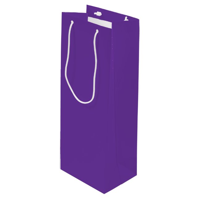 Purple Heart Solid Colour Wine Gift Bag (Front Angled)