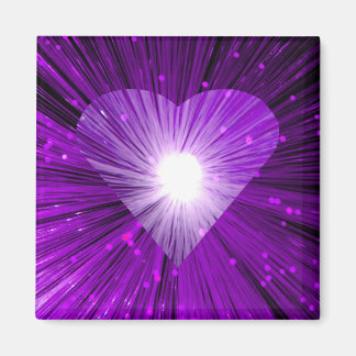 Purple Heart square fridge magnet