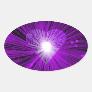 Purple Heart sticker oval