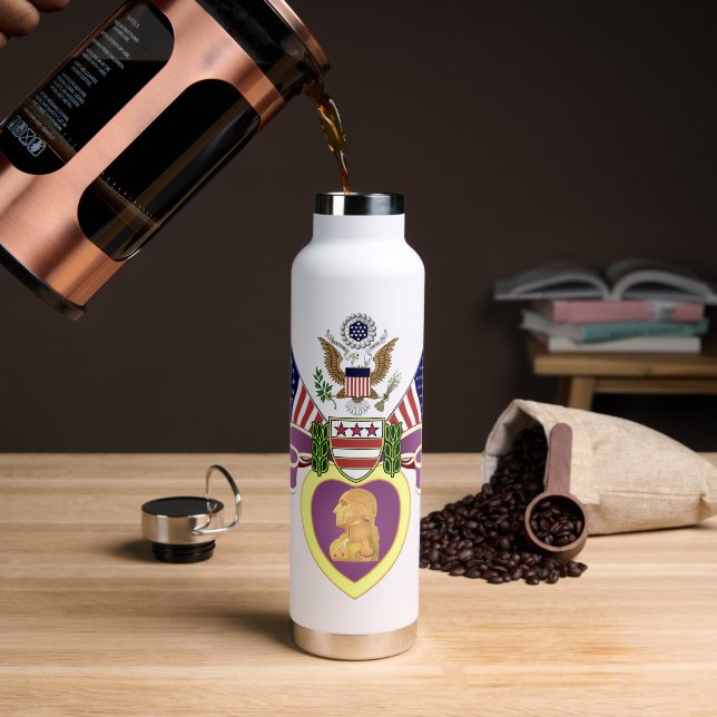 Purple Heart Thor Copper Vacuum Insulated Water Bottle (Coffee)