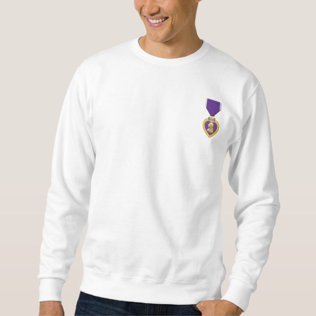 Purple Heart us Military Award Veteran Gift Sweatshirt (Front)