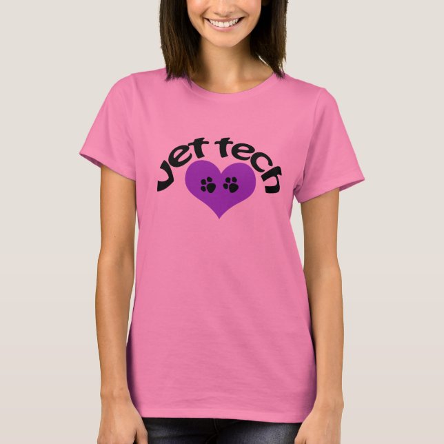 Purple heart vet tech tee (Front)