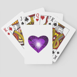 Purple Heart White playing cards