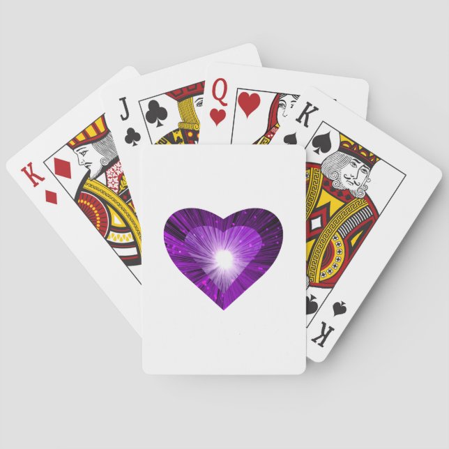 Purple Heart White playing cards (Back)