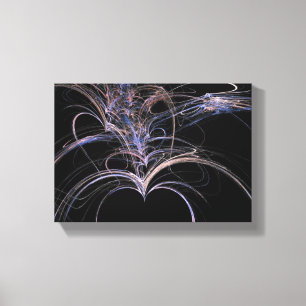 Purple Hearts Abstract Canvas Print