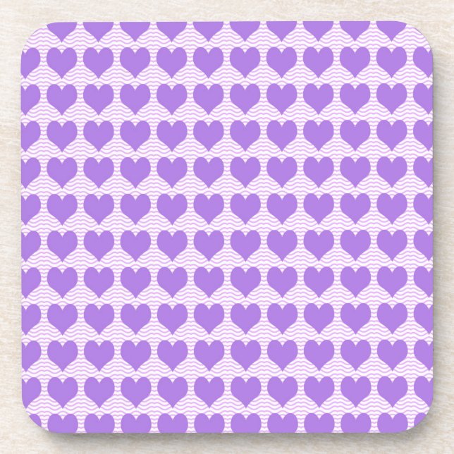 Purple Hearts Coaster (Front)