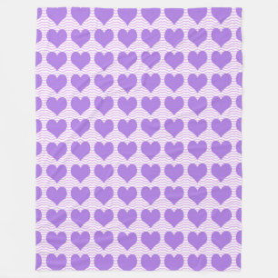 Purple Hearts Fleece Blanket