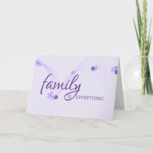 Purple Hearts for Step Mum Birthday Card