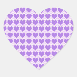 Purple Hearts Heart Sticker