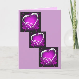 Purple Hearts Holiday Card