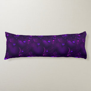 Purple Hearts in Chaotic Harmony Body Cushion