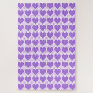 Purple Hearts Jigsaw Puzzle