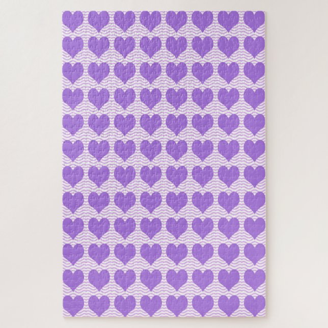 Purple Hearts Jigsaw Puzzle (Vertical)