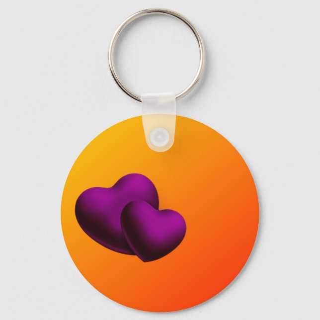 Purple Hearts Keychain (Front)