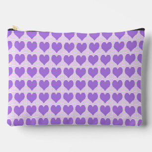 Purple Hearts Large Accessory Pouch