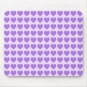 Purple Hearts Mouse Pad