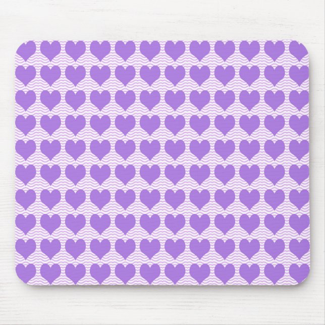 Purple Hearts Mouse Pad (Front)