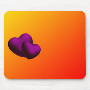 Purple Hearts Mousepad