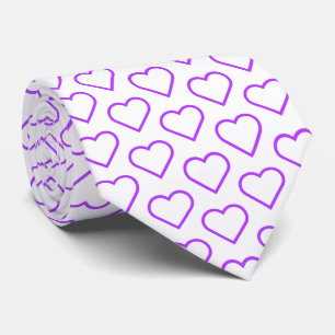 Purple Hearts Neck Tie - Choose Your Colours