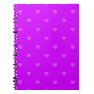 Purple hearts pattern notebook