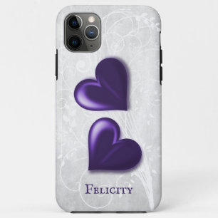 Purple Hearts Personalised Case-Mate iPhone Case
