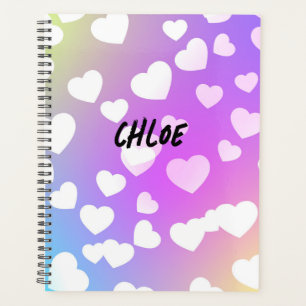 Purple Hearts Planner Personalised