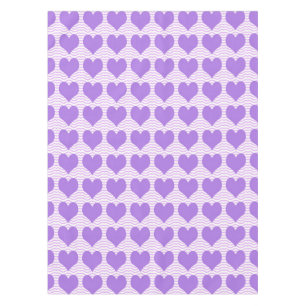 Purple Hearts Tablecloth
