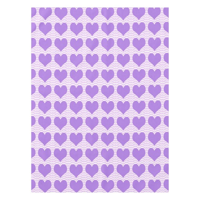 Purple Hearts Tablecloth (Front)