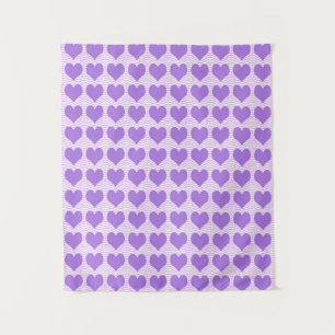 Purple Hearts Tapestry