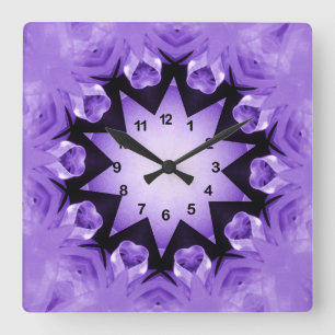 Purple Hearts_Wall Clock