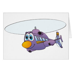 Purple Helicopter Cartoon