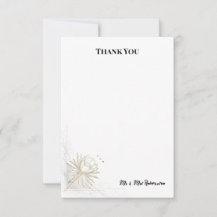 Purple Hellebore Autumn Wedding Thank You Card