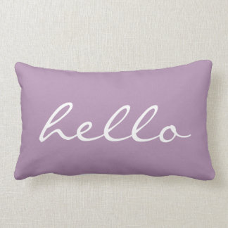 Purple Hello Lumbar Cushion