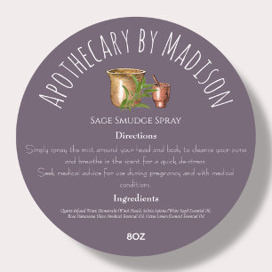 Purple Herbal Product Ingredient Labels