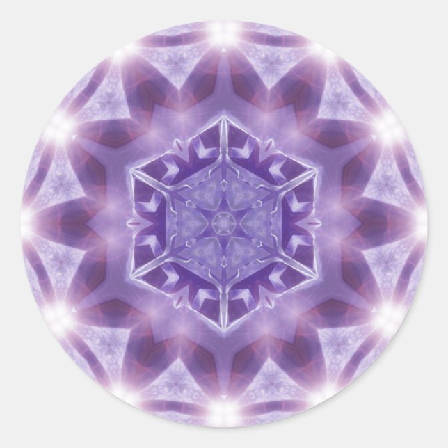 Purple Hexagon Geometry Glow Energy sticker (Front)
