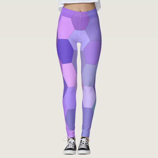 purple hexagon leggings (Front)