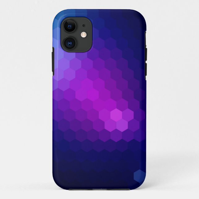 Purple hexagonal seamless graphic Case-Mate iPhone case (Back)