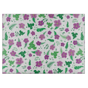 Purple Hibiscus Cutting Board