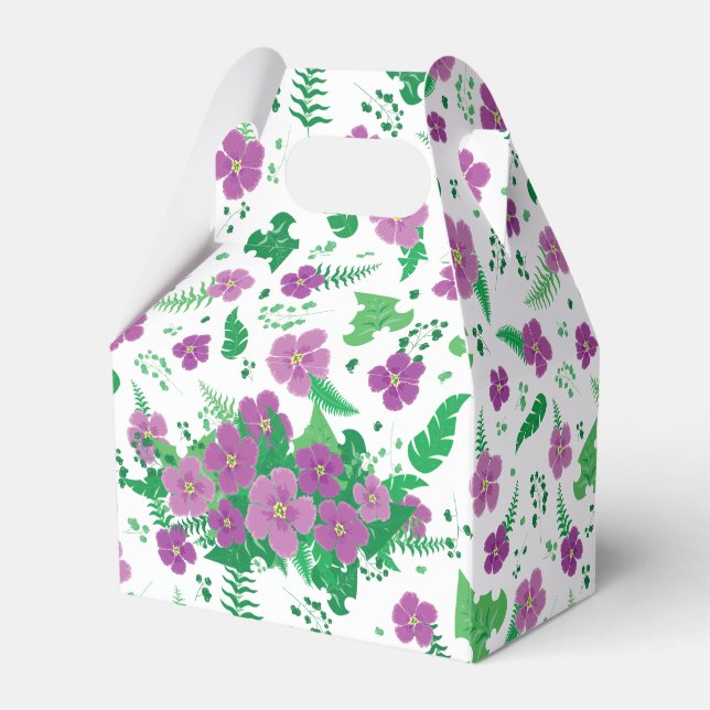 Purple Hibiscus Favour Box (Back Side)