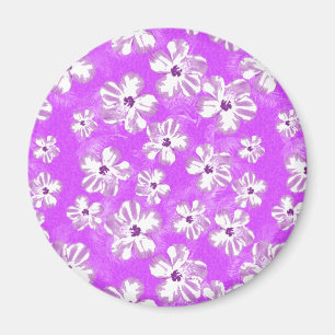 Purple Hibiscus Flowers Magnet