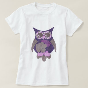 Purple Hibiscus Owl.png T-Shirt