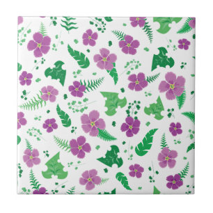 Purple Hibiscus Tile