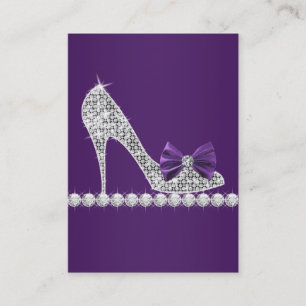Purple High Heel Shoe Business Cards
