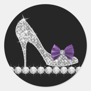 Purple High Heel Shoe Stickers
