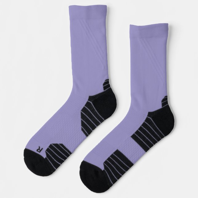 Purple High-Performance Athletic Crew Socks  (Left)