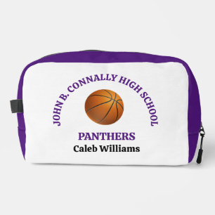 Purple High School Basketball Player Personalised Dopp Kit