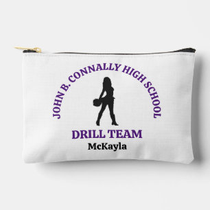 Purple High School Drill Team Dancer Personalised Accessory Pouch